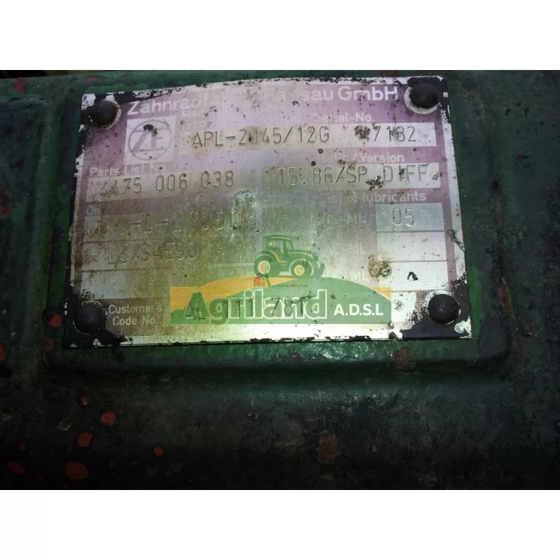JOHN DEERE Pont Avant Zf Apl 2045