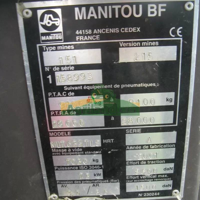 Pont Manitou Mlt 633