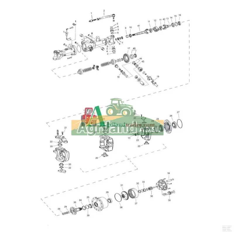 DEUTZ-FAHR Cardan Pont Avant Zf Apl 4053 Dx 140 Dx 145 Deutz
