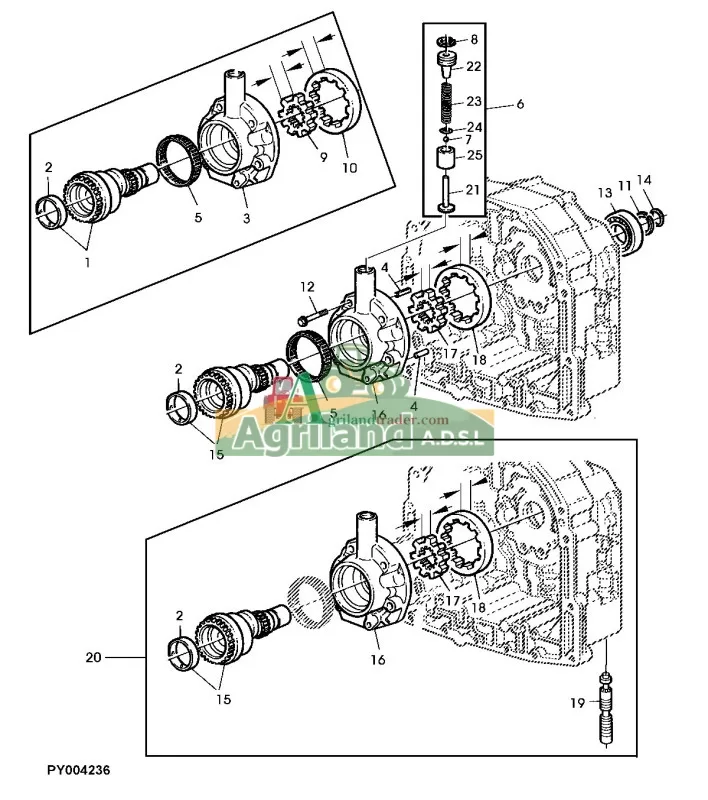 Pompe À Huile De Transmission John Deere 6800 6900