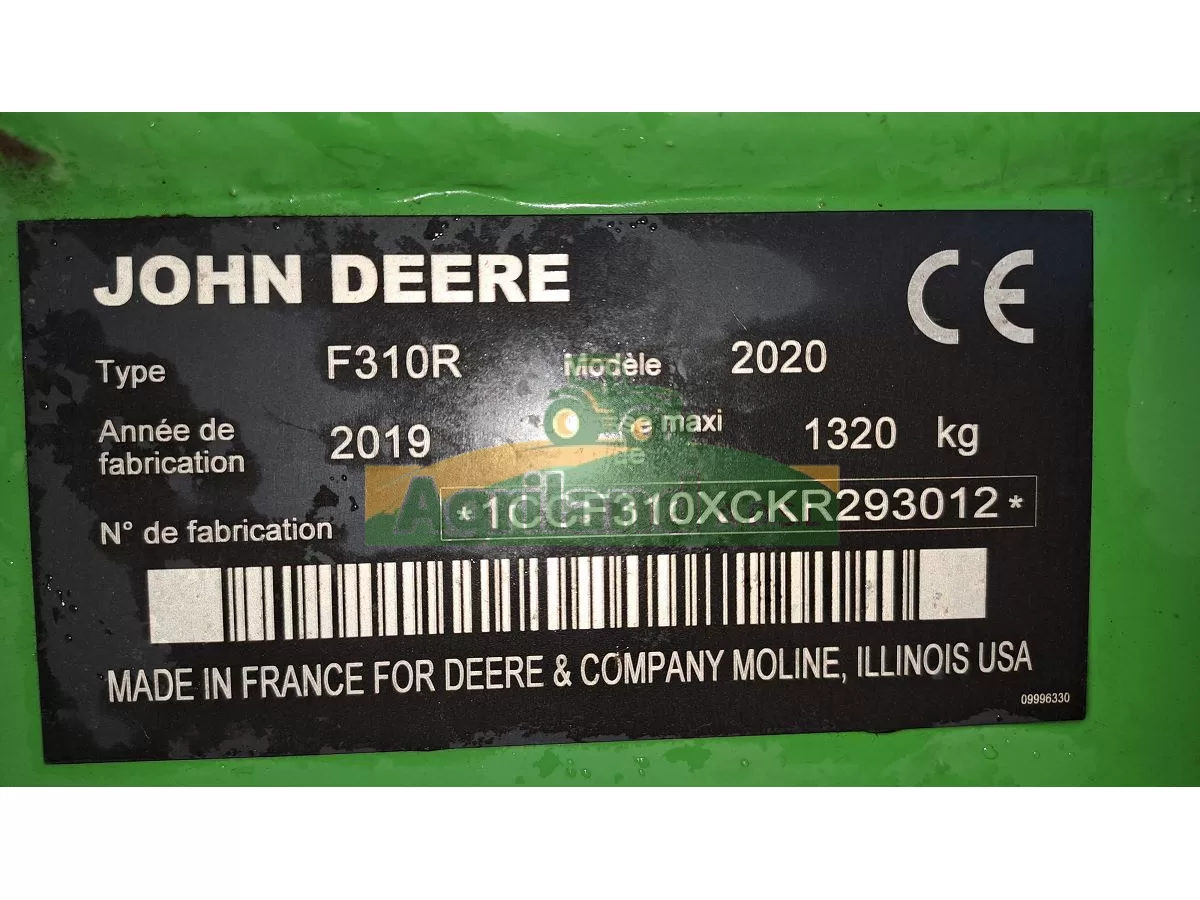 JOHN DEERE F 310 R