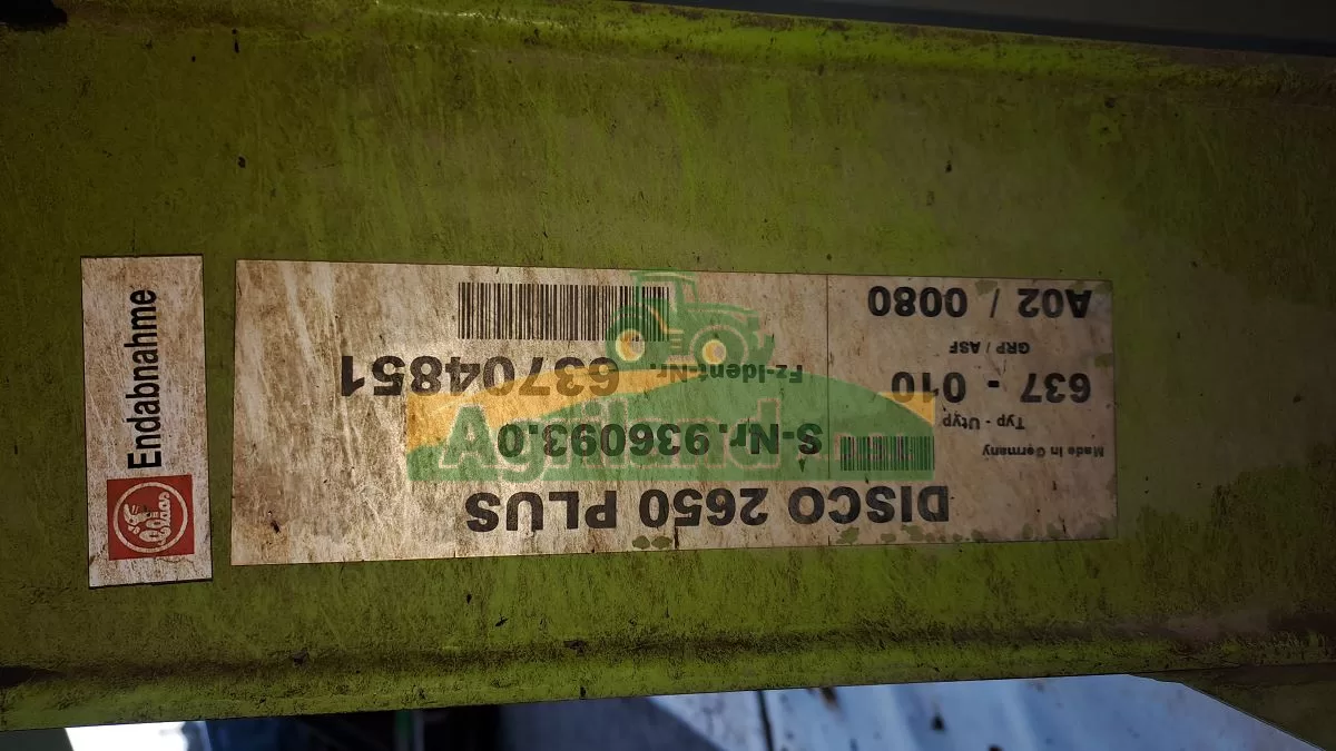CLAAS DISCO 2650 +